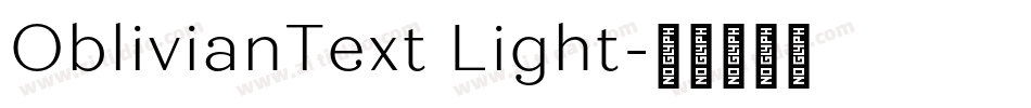 OblivianText Light字体转换